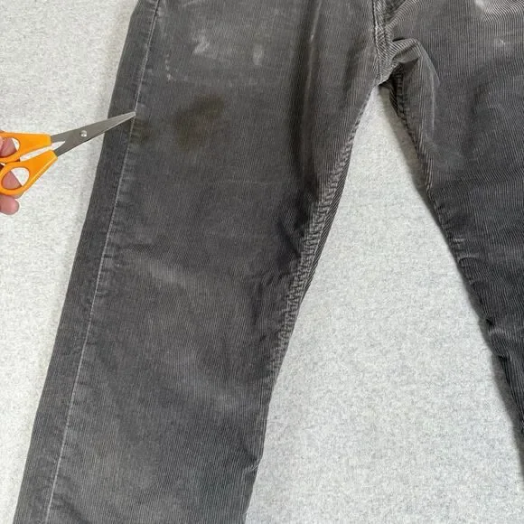 Patagonia‎ Corduroy Pants Men's 32x30 Gray Straight Fit Ironclad Worn Wear